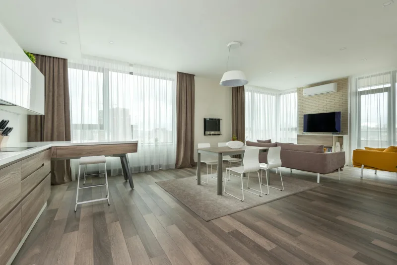 Wood flooring in a modern Glendale home