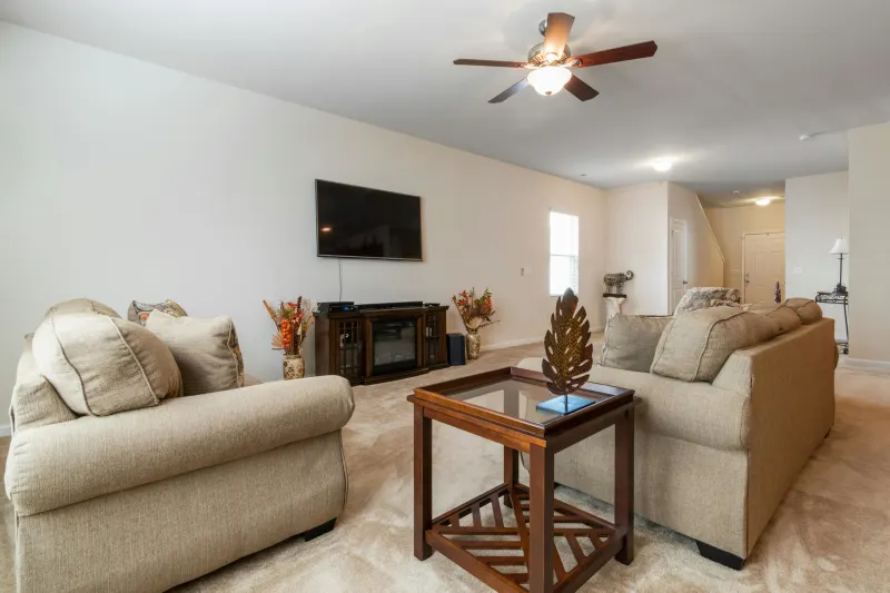 Soft plush carpet flooring in a cozy living room in a Glendale AZ home