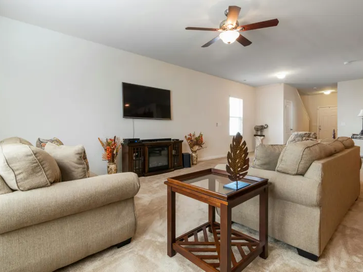 Soft plush carpet flooring in a cozy living room in a Glendale AZ home